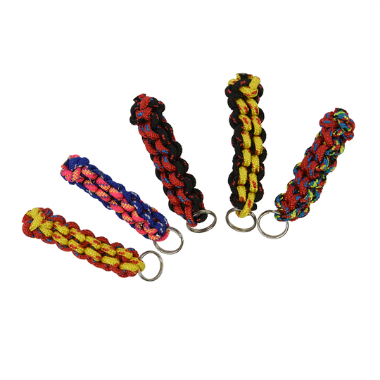 Key ring with ring, short (neon) and strong braided, assorted SF164910