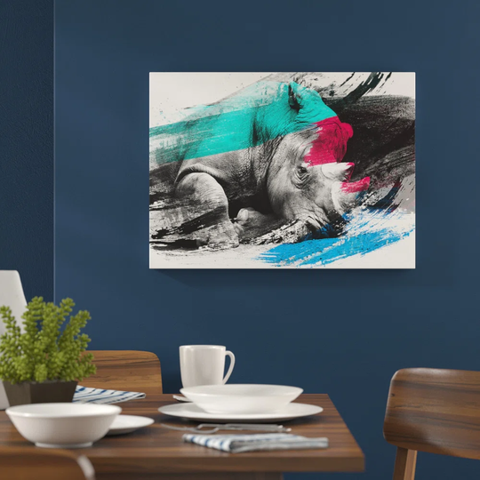 'Rhino' Graphic Art Print Poster