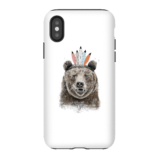 Balazs Solti Native Bear Phone Case for iPhone and Android - iPhone X - Tough Case - Gloss