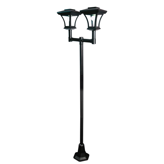 Black 2 -Light 46.8Cm H Solar LED Lamp Post