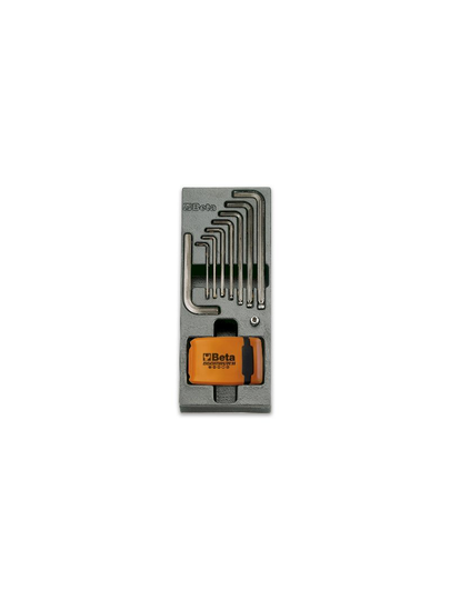 Beta Tools T259 40pc Hex Key and Bit Set Hard Tray for Roller Cabs | 024240259