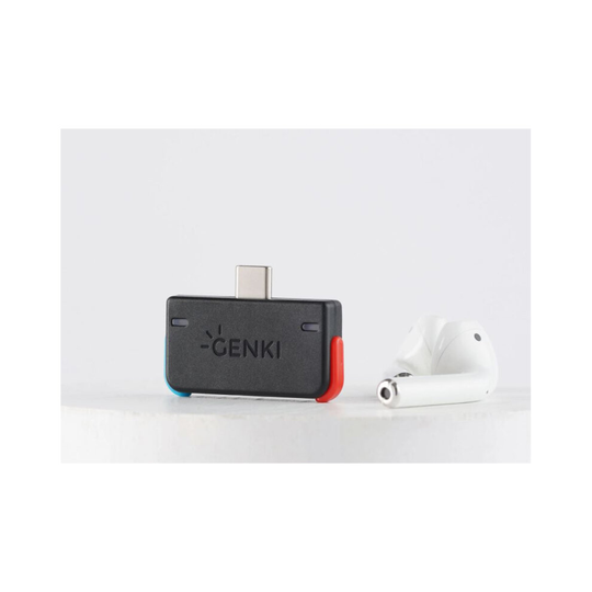 Genki Bluetooth Audio Adapter for The Nintendo Switch Neon Blue/Red HTGA-NEON-EU