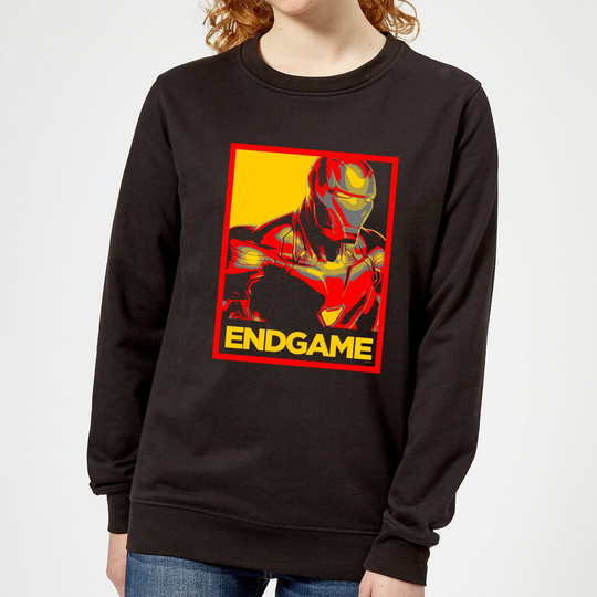 Avengers Endgame Iron Man Poster Women's Sweatshirt - Black - L - Black
