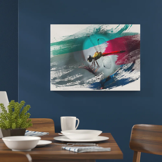 'Macro Dragonfly' Graphic Art Print Poster