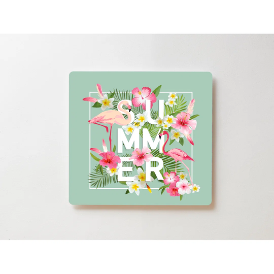 Backlight Motif Wall Picture Summer Flamingo Magnetic Cork Board
