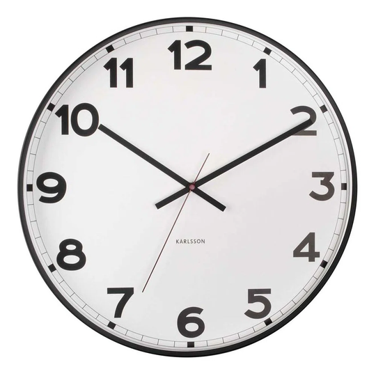 New Classic Round Metal Clock 40 Cm White