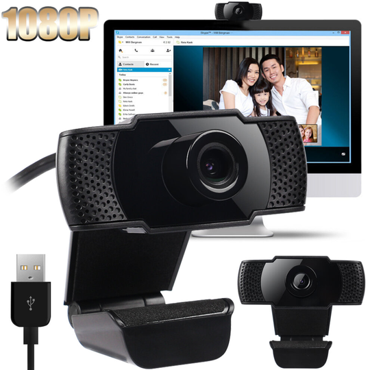 USB 2.0 1080P HD Webcam Web Camera with Microphone for Computer PC Laptop Desktop