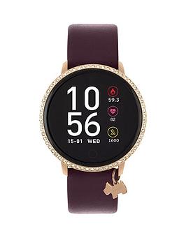 Radley Series 5 Smart Ladies Deep Cherry Leather Stone Set Smart Watch