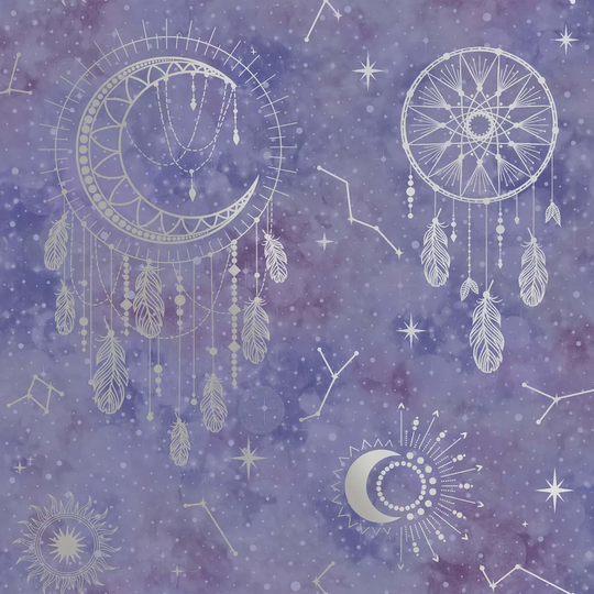 Holden Decor Dreamcatcher Purple/Silver Wallpaper