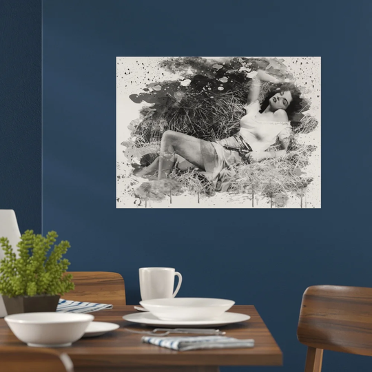 'Jane Russell Lay Down' Graphic Art Print Poster