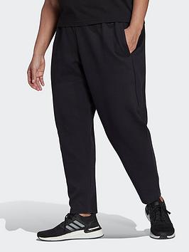 adidas Tracksuit Bottoms (Plus Size) - Black, Black, Size 4X, Women
