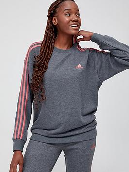 Adidas Loungewear Sweat - Dark Grey Heather