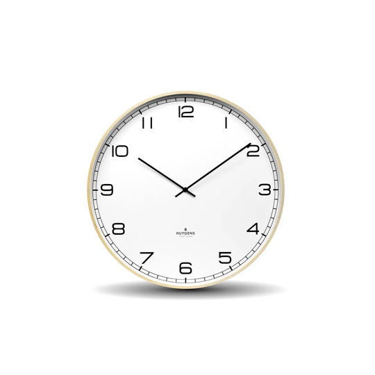 Huygens Wood Arabic Clock - White/45Cm
