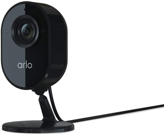 Arlo Essential Indoor Home Security Camera System CCTV, 1080p, 2-Way Audio, Animal Detection, Motion Detection and Alerts, Built-in Siren, Night Vision, Wired, Works with Alexa, VMC2040B