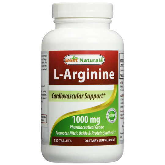 Best Naturals L-Arginine 1000 mg 120 Tablets - Pharmaceutical Grade L Arginine