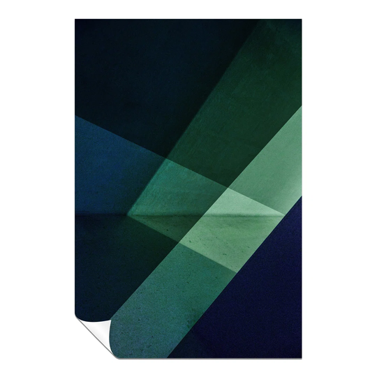 Panther Print Fine Art Prints Abstract Green & Blue Shapes Patterns Artistic Unframed Poster, Pictures For Home Walls, Bedroom, Living Room & Bathroom