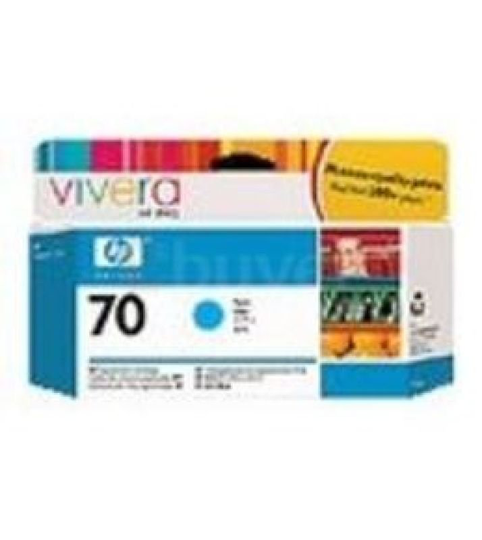 HP 70 Cyan Original Ink Cartridge - Standard Yield 130ml - C9452A