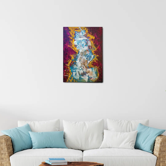 Ivy Bronx - Quadro - Brad Zimmerman - Scultura Di Ghiaccio Blu - Tela Canvas - 100X140 - Pronto Da Appendere - Quadri Moderni Per La Casa