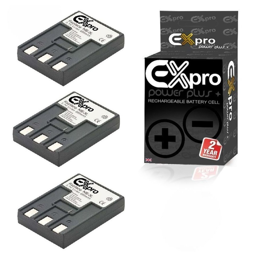Ex-Pro Digital Camera Battery NB-3L for Canon SD100 IXUS II IXUS 700 750 3 PACK