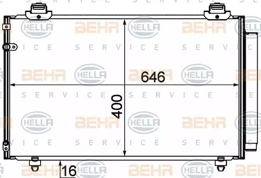 Condenser Air Conditioning 8FC351310-131 by Hella