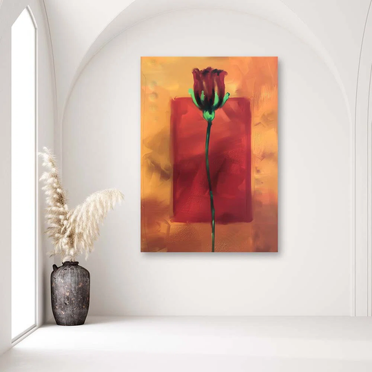 Canvas Print Rose Flower Red Nature
