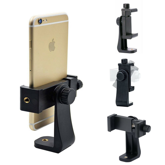 Tripod Mount for Mobile Phone 360 Degree Rotating Bracket Universal - (Black)