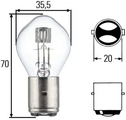 Bulb 8GD002084-151 by Hella