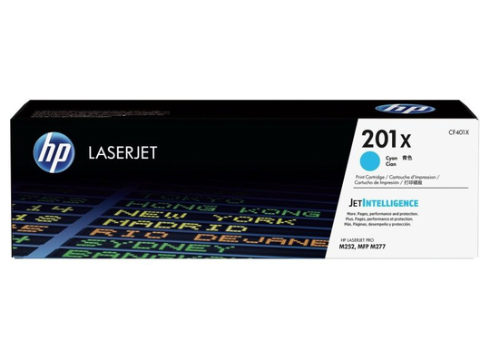 HP 201X Cyan Original LaserJet Toner Cartridge with JetIntelligence - CF401X