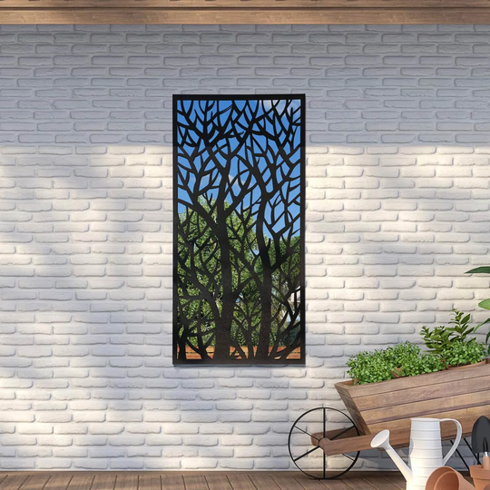Mirroroutlet Amarelle Extra Large Metal Tree Design Decorative Garden Mirror 120Cm X 60Cm