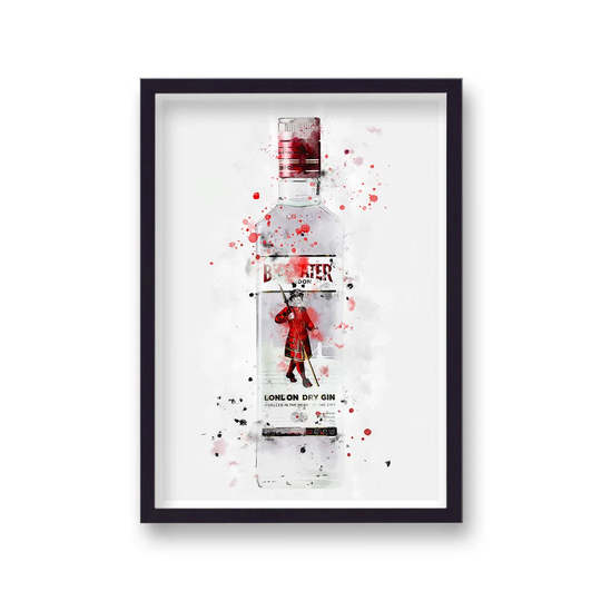Gin Graphic Splash Beefeater Inspired by Vouvart - Picture Frame Graphic Art