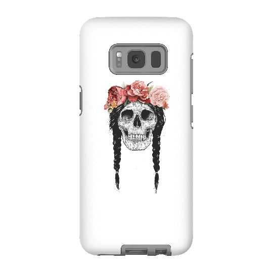 Balazs Solti Skull And Flowers Phone Case for iPhone and Android - Samsung S8 - Tough Case - Gloss