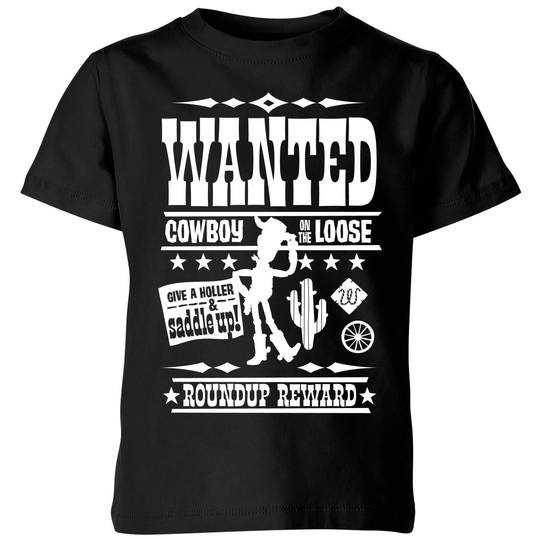 Toy Story Wanted Poster Kids' T-Shirt - Black - 3-4 Years - Black