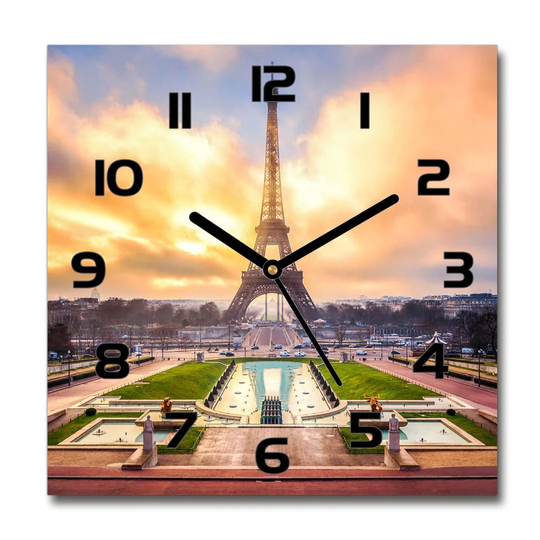Eiffel Tower Paris Silent Wall Clock