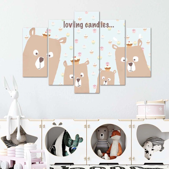Canvas Print CHILDREN''s Teddy Bears