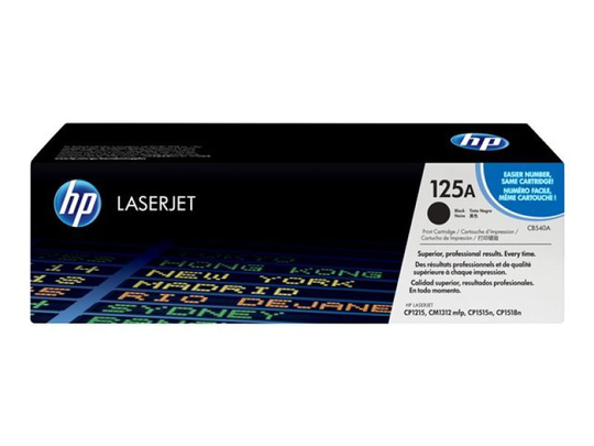 HP 125A Black Dual Pack LaserJet Toner Cartridges - CB540AD