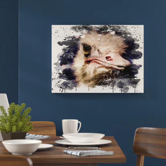'An Ostrich' Graphic Art Print Poster