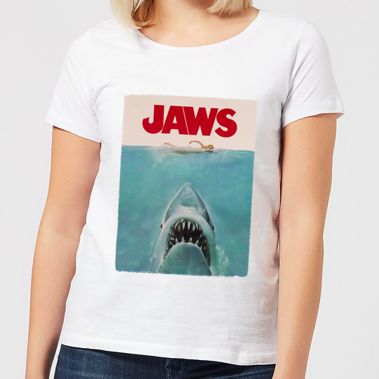 Jaws Classic Poster Women's T-Shirt - White - S