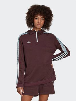 Adidas Tiro Hoodie - Dark Red