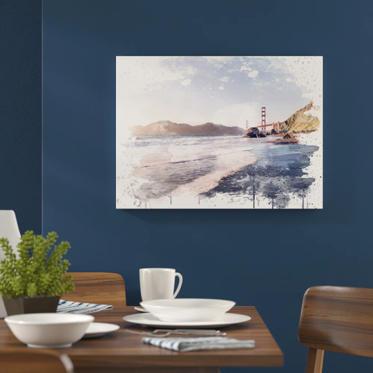 'Golden Gate Bridge San Francisco Bay' Graphic Art Print Poster