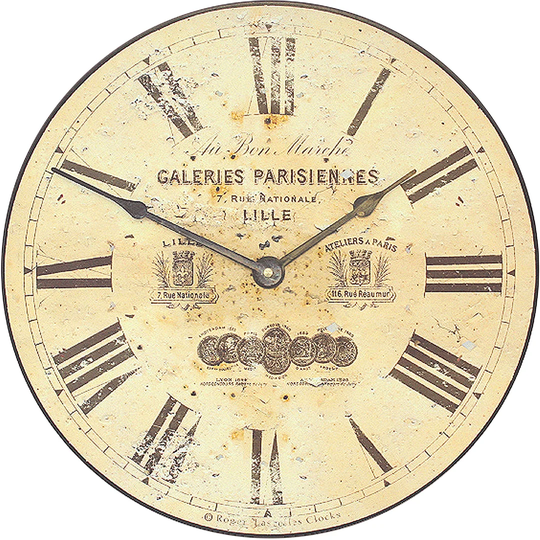 36cm Parchment Coloured Antique Dial Wall Clock