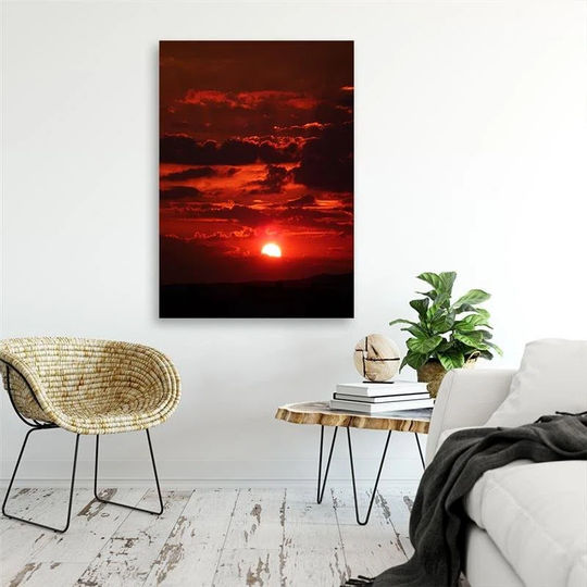 Canvas Print Sunset Red Nature