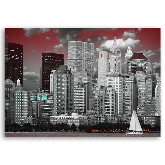 Canvas Print, Cities And Red Architecture