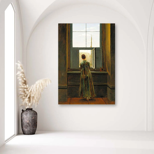 Canvas Print Woman At The Window - Friedrich,