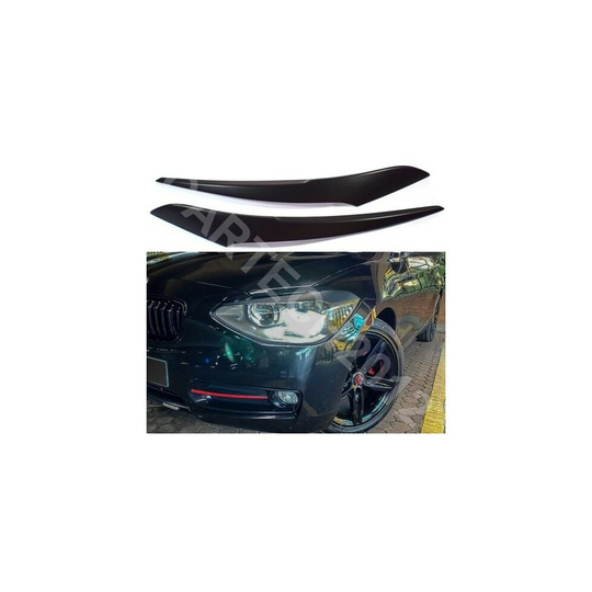 Fits BMW 1 Series F20 PreLift Headlights Eyebrows ABS PLASTIC, TUNING