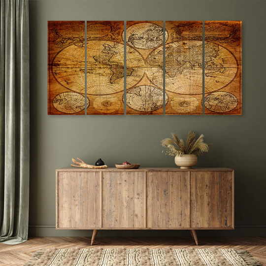Canvas Print Old World Map