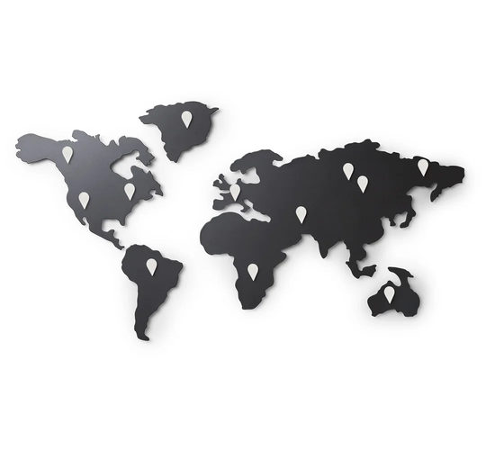 Mappit Magnetic World Map Wall Décor