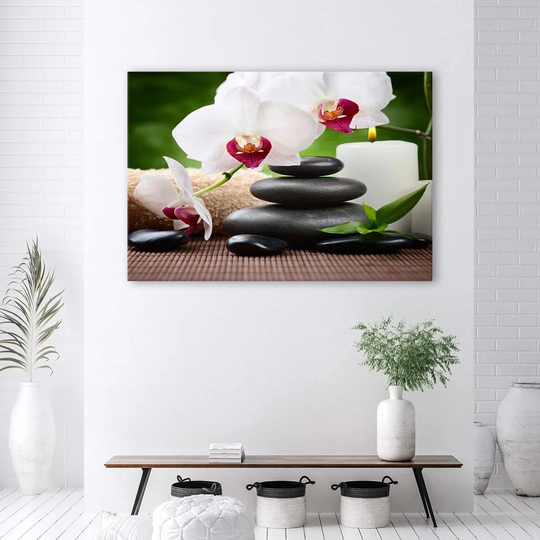 Canvas Print Zen Orchid Flowers