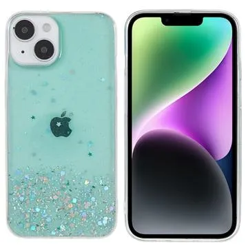 Starry Sky Sparkle iPhone 14 TPU Case - Cyan