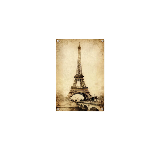 Paris Eifel Tower Vintage Magnetic Wall Mounted Photo Memo Board