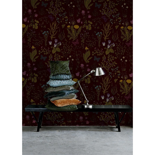Walllpaper Roll 208X146cm Mural Decoration Wallpaper Material With Print Kitchen Livingroom Bedroom - Field Flowers Brown